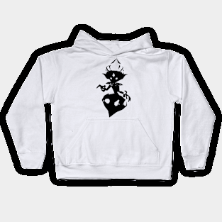 High Elemental minimal silhouette white Kids Hoodie